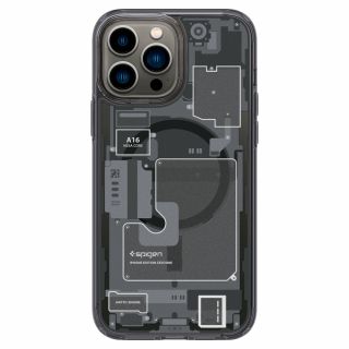 Spigen Ultra Hybrid Mag MagSafe iPhone 13 Pro Max ütésálló kemény hátlap tok - fekete/mintás