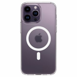 Spigen Ultra Hybrid MagSafe iPhone 14 Pro ütésálló szilikon hátlap tok - átlátszó/fehér