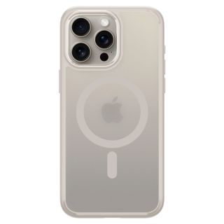 Spigen Ultra Hybrid MagSafe iPhone 15 Pro ütésálló szilikon hátlap tok - natúr titán