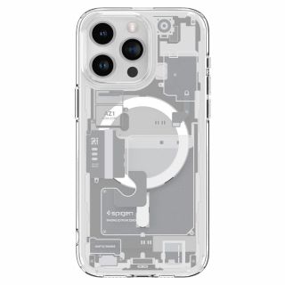 Spigen Ultra Hybrid Mag MagSafe iPhone 15 Pro Max ütésálló szilikon hátlap tok - zero one fehér