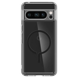 Spigen Ultra Hybrid OneTap Metal Ring MagSafe Google Pixel 8 Pro ütésálló szilikon hátlap tok - fekete/átlátszó