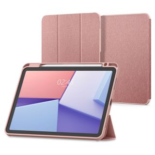 Spigen Urban Fit iPad Air 6 11” (2024) szövet borítású kinyitható tok - rózsaszín