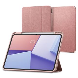 Spigen Urban Fit iPad Pro 11” (2024) szövet borítású kinyitható tok - rózsaszín
