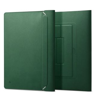 Spigen Valentinus S 16” becsúsztatós laptop táska és állvány - zöld