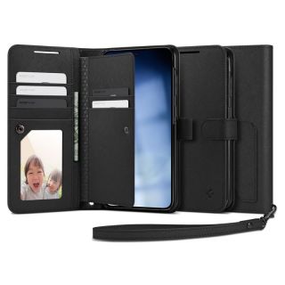Spigen Wallet S Plus Samsung Galaxy S23+ Plus kinyitható tok - fekete