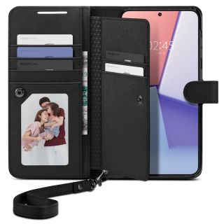 Spigen Wallet S Plus Samsung Galaxy S23+ Plus kinyitható tok - fekete