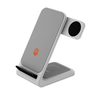 STM ChargeTree Swing 3in1 MagSafe iPhone + Apple Watch + AirPods Qi vezeték nélküli töltő állvány - fehér