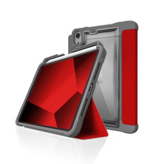 STM Dux Plus iPad mini 6 8,3" (2021) kinyitható ütésálló kemény tok + ceruzatartó - piros