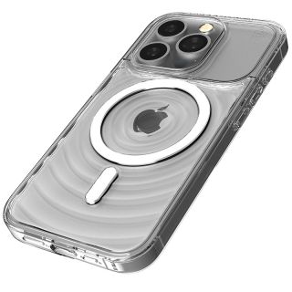 STM Reawaken Ripple MagSafe iPhone 15 kemény hátlap tok - átlátszó