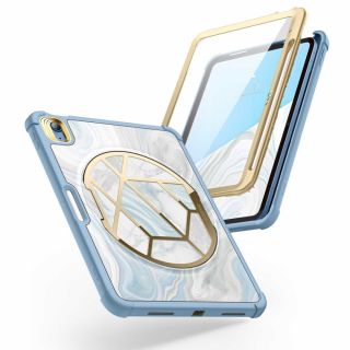 Supcase Cosmo iPad 10,9" (2022) ütésálló kemény tok + előlap + állvány - kék