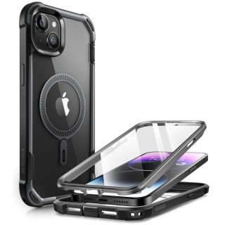 Supcase IBLSN Ares Mag MagSafe iPhone 15 kemény ütésálló tok kijelzővédővel - fekete