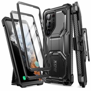 Supcase IBLSN Armorbox Samsung Galaxy S23 Ultra ütésálló hátlap tok 2db kijelzővédővel - fekete