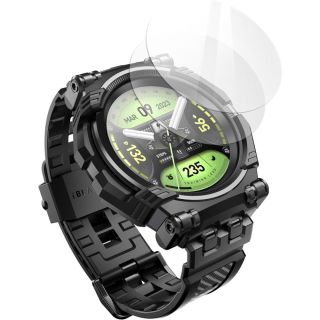 Supcase IBLSN ArmorBox Samsung Galaxy Watch 6 Classic (47mm) tok és szíj + 2db kijelzővédő - fekete