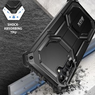 Supcase IBLSN Armorbox Samsung Galaxy S23 FE kemény ütésálló tok kijelzővédővel - fekete