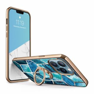 Supcase IBLSN Cosmo Snap iPhone 13 Pro ütésálló szilikon hátlap tok - kék tengeres