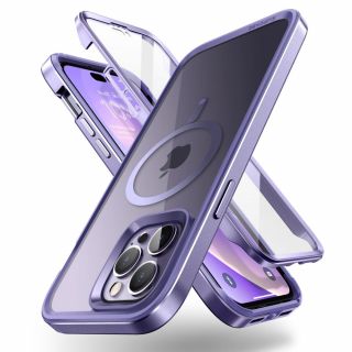Supcase UB Edge MagSafe iPhone 14 Pro Max ütésálló kemény tok + előlap - lila