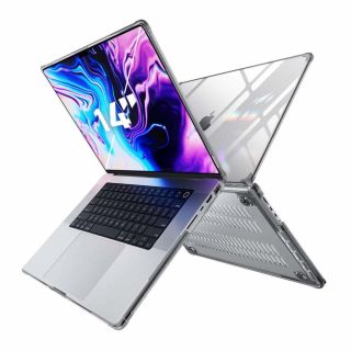 Supcase Unicorn Beetle MacBook Pro 14" (2023/2021) ütésálló tok - átlátszó/fekete