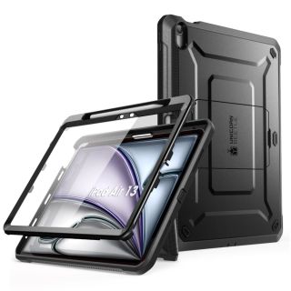 Supcase Unicorn Beetle Pro iPad Air 13” (2024) ütésálló hátlap tok kijelzővédővel - fekete