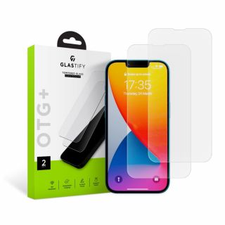Glastify OTG+ iPhone 14 Plus / 13 Pro Max kijelzővédő üveg - 2db