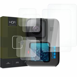 Hofi GlassPro+ GoPro Hero 11 / 10 / 9 lencse + előlapi + hátlapi kijelzővédő üveg (2+2+2 db)