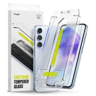 Ringke EasySlide Samsung Galaxy A55 5G kijelzővédő üveg felhelyező applikátorral - 2db