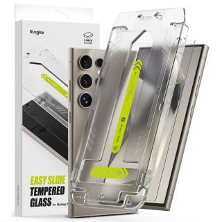 Ringke EasySlide Samsung Galaxy S24 Ultra kijelzővédő üveg felhelyező applikátorral - 2db