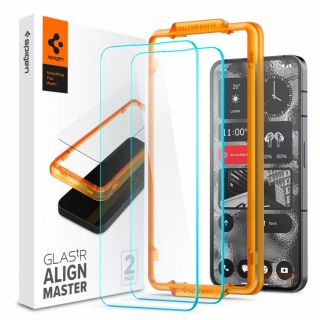 Spigen GLAS.tR AlignMaster Nothing Phone 2 teljes kijelzővédő üveg felhelyező kerettel - 2db