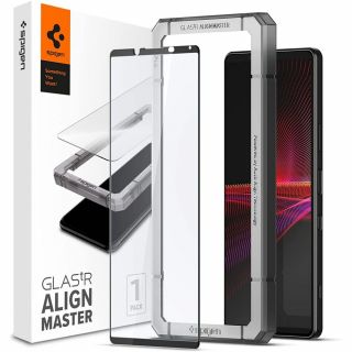 Spigen GLAS.tR AlignMaster Full Cover Sony Xperia 1 III teljes kijelzővédő üvegfólia + felhelyező