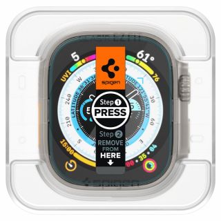 Spigen Glas.tR EZ Fit Apple Watch Ultra (49mm) kijelzővédő üveg felhelyezővel - 2db