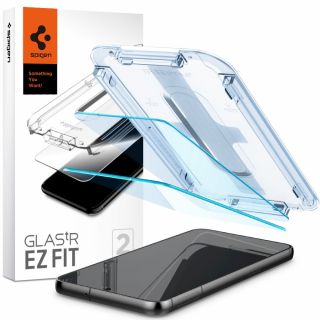 Spigen Glas.tR EZ Fit Samsung Galaxy S23 kijelzővédő üveg felhelyező applikátorral - 2db