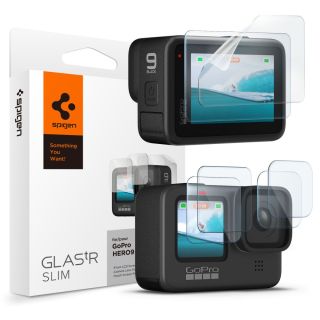 Spigen Glas.tR Slim GoPro Hero 9 / 10 / 11 / 12 lencse + előlapi + hátlapi kijelzővédő - (2+2+2 db)