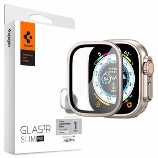 Spigen Glas.tR Slim Pro Apple Watch Ultra 49mm kijelzővédő üveg - titánium