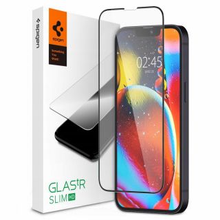 Spigen GLAS.tR Slim Full Cover iPhone 14 / 13 / 13 Pro teljes kijelzővédő üvegfólia