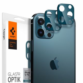 Spigen GLAS.tR Optik iPhone 12 Pro kamera védő üvegfólia - 2db - kék