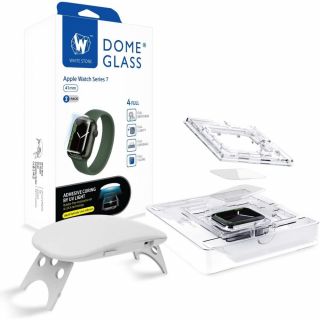 Whitestone UV Glass & Bezel Apple Watch 7 kijelzővédő üveg és tok - 41mm /2db