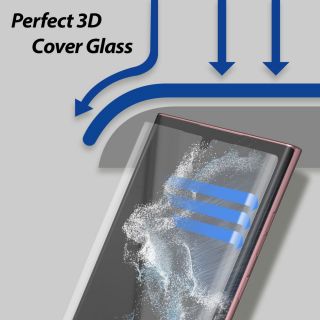 Whitestone Dome Glass Samsung Galaxy S22 Ultra kijelzővédő üveg 2db + UV lámpa