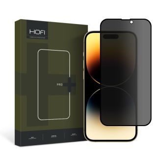 Hofi Anti Spy Glass Pro+ iPhone 15 betekintésgátló kijelzővédő üveg