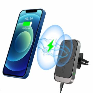 Tech-Protect CW19 MagSafe iPhone mágneses autós tartó és Qi töltő - szellőzőrácsos