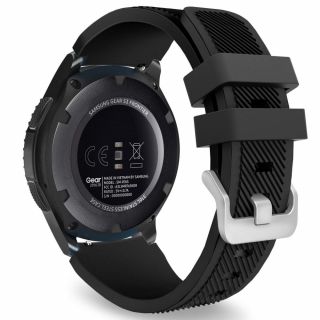 Tech-Protect Smoothband Samsung Galaxy Watch 1 46mm / 3 45mm szilikon szíj (22mm széles) - fekete