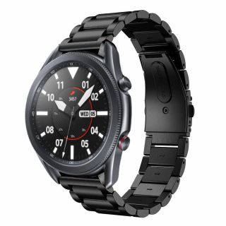 Tech-Protect Stainless Samsung Galaxy Watch 1 46mm / 3 45mm fém szíj (22mm széles) - fekete