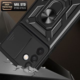 Tech-Protect CamShield Pro Samsung Galaxy M15 5G ütésálló hátlap tok kameravédővel - fekete