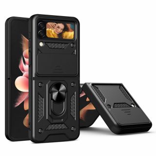 Tech-Protect CamShield Pro Samsung Galaxy Z Flip 4 kemény tok kamera védővel - fekete