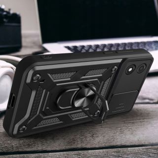 Tech-Protect CamShield Pro Motorola Moto E13 ütésálló hátlap tok kameravédővel - fekete