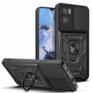 Tech-Protect CamShield Pro Motorola Moto E22  / E22i ütésálló hátlap tok kameravédővel - fekete