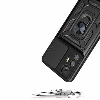 Tech-Protect CamShield Pro Xiaomi 12 Lite ütésálló hátlap tok kameravédővel - fekete
