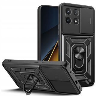 Tech-Protect CamShield Pro Xiaomi Poco X6 Pro 5G ütésálló hátlap tok kameravédővel - fekete