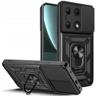 Tech-Protect CamShield Pro Xiaomi Redmi Note 13 Pro 4G / LTE / Poco M6 Pro 4G / LTE ütésálló hátlap tok kameravédővel - fekete