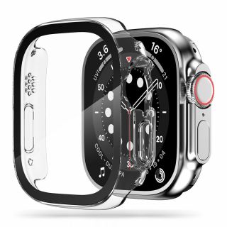 Tech-Protect Defense360 Apple Watch Ultra 49mm ütésálló szilikon tok előlappal - átlátszó