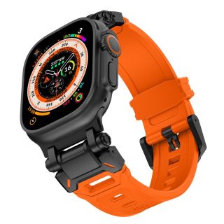 Tech-Protect Delta Pro Apple Watch 45mm / 44mm / 42mm / Ultra 49mm szíj - narancssárga/ fekete