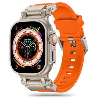 Tech-Protect Delta Pro Apple Watch 45mm / 44mm / 42mm / Ultra 49mm szíj - narancssárga/titán